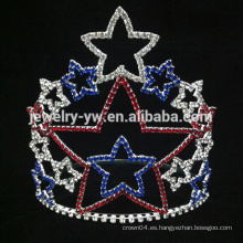 Belleza chica rhinestone cristal estrella tiaras coronas